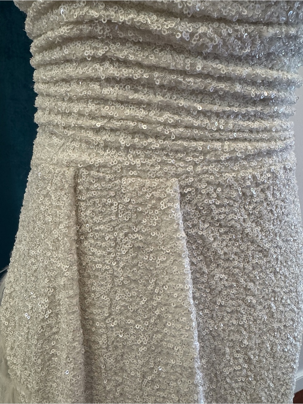 Strapless straight neck w feathers - Picture 5 of 5